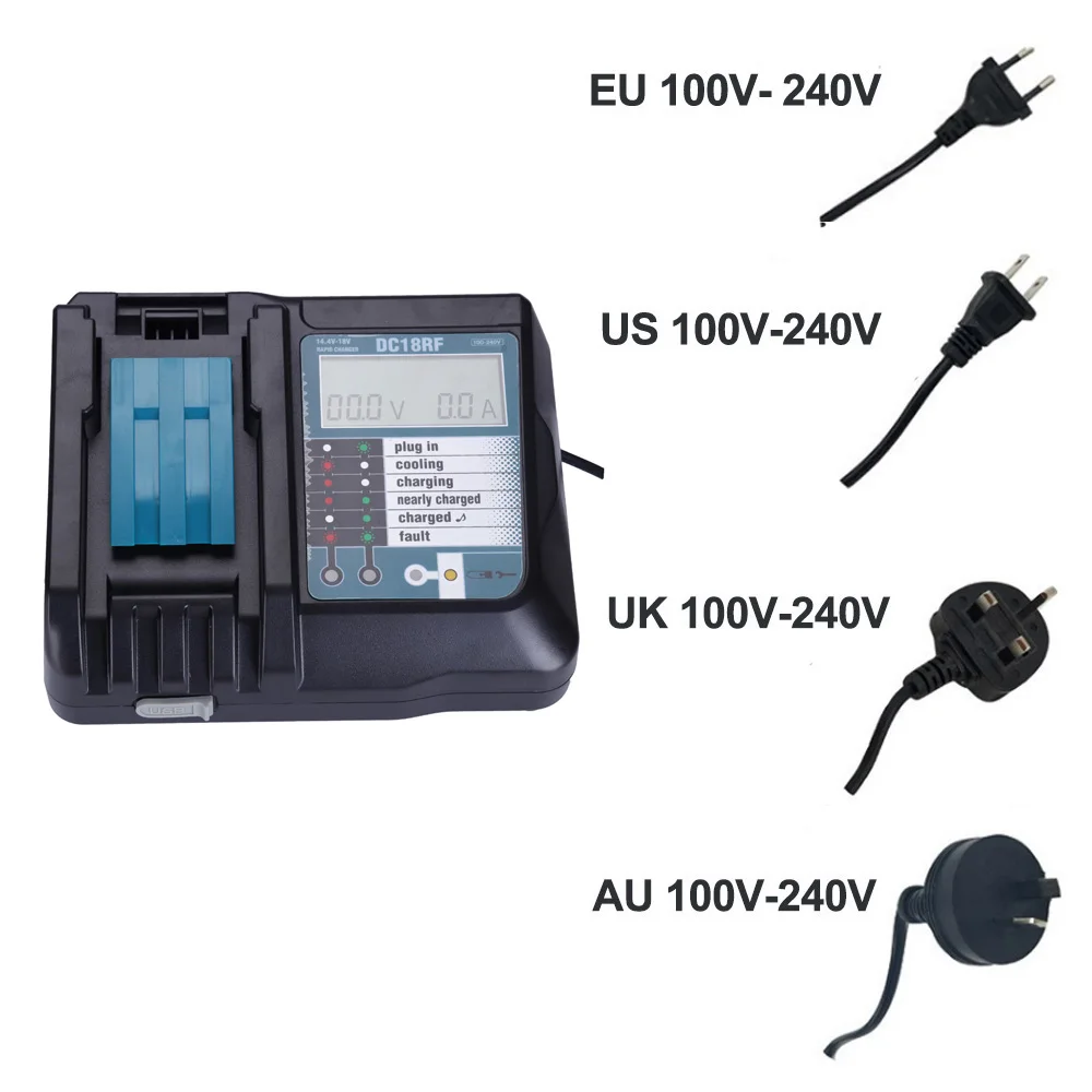 14 4 V/18 V 3.5A литий ионная батарея ЖК экран зарядное устройство для Makita BL1830 BL1815 BL1430