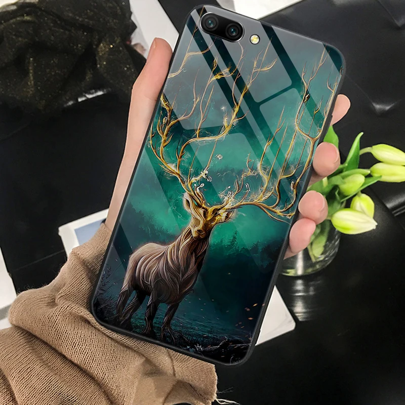 Чехол для Huawei Honor 10 из закаленного стекла милый жесткий чехол-накладка COL-L29 чехол