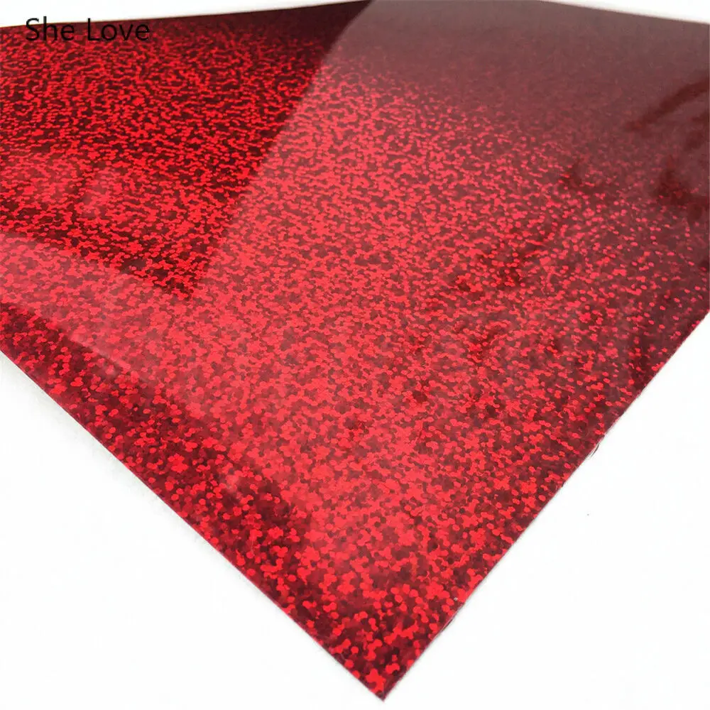 red She Love 25x30 см блестящая ПВХ бумага железо на передаваемое тепло струйная виниловая самоклейка на окна для футболки Diy ремесла - Цвет: red