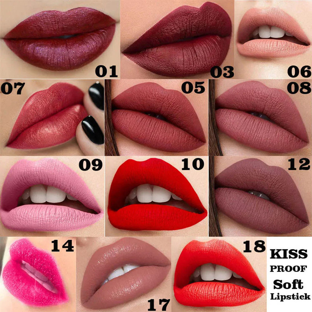 Waterproof Lipstick Matte Pumpkin Color Eat Earth Rich Vitamin E Moisturizing Fashion Design high Quality G605 | Красота и здоровье