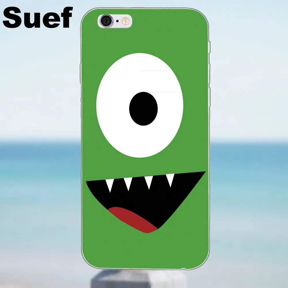 Suef для iPhone 4 4S 5 5S 5C SE 6 6S 7 8 Plus X Samsung Galaxy A3 A5 J1 J3 J5 J7 2016 2017 мягкий крутой лучший Mike Wazowski