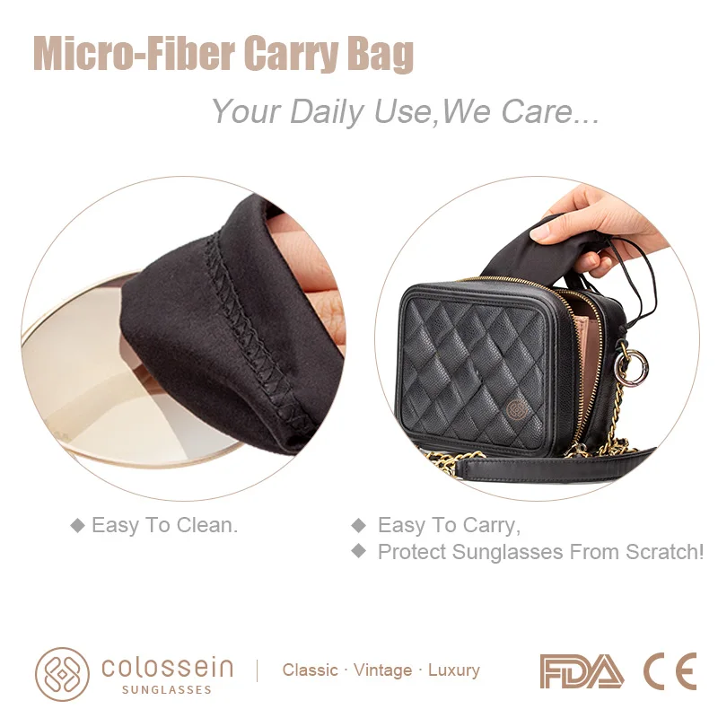 Мужские и женские солнцезащитные очки COLOSSEIN Модный стильный светильник с золотой