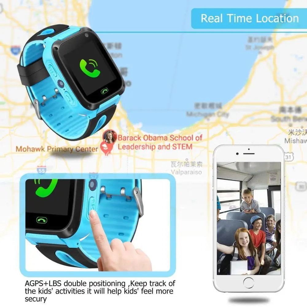 Смарт-часы Timethinker S4 детские часы AGPS LBS с sim-картой Android IOS Детские SOS трекер