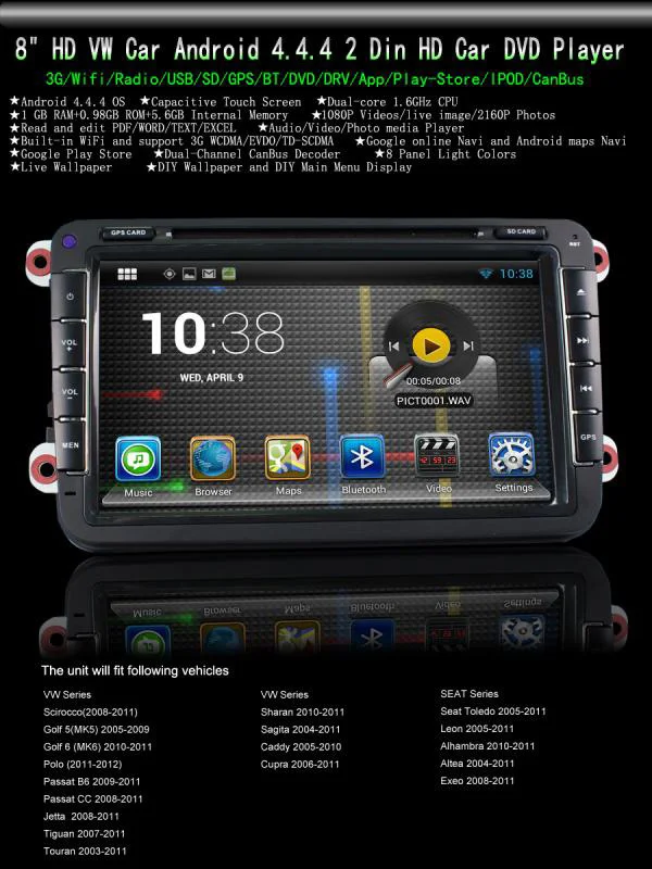 Android 8 1 автомобильный DVD для VW Passat Sagita Touran Jetta Alhambra Golf Cupra GPS A9 четырехъядерный