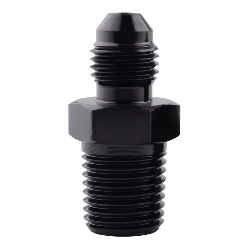 evil energy Aluminum Male AN4 To 1/4'' NPT to 1/8''NPT Thread Straight Adapter Pipe Fuel Oil Fitting Hose Black |