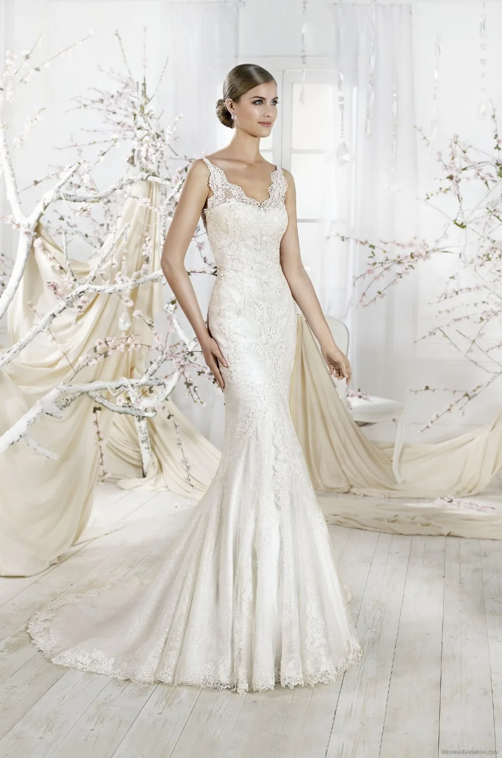 Straps sheath mermaid patterns wedding lace dress | Свадьбы и торжества