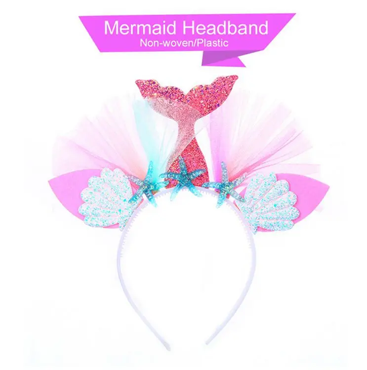 Mermaid headband 4 PATIMATE Конфета "Русалка" сумка русалка вечерние украшения Русалка День Рождения Декор Русалка подарок День рождения сувениры для детей - Цвет: Mermaid headband 4