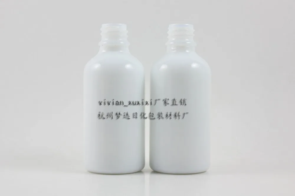 wholesale, 50ml white empty bottle without any caps, could match with sprayer/pump/dropper/common caps, glass container, 18 mm