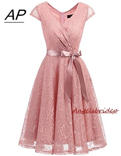 ANGELSBRIDEP Сексуальное Милое Мини платье для выпускного вечера, шифоновое короткое платье для особых случаев, милое платье для выпускного вечера 8 класса со шнуровкой на спине