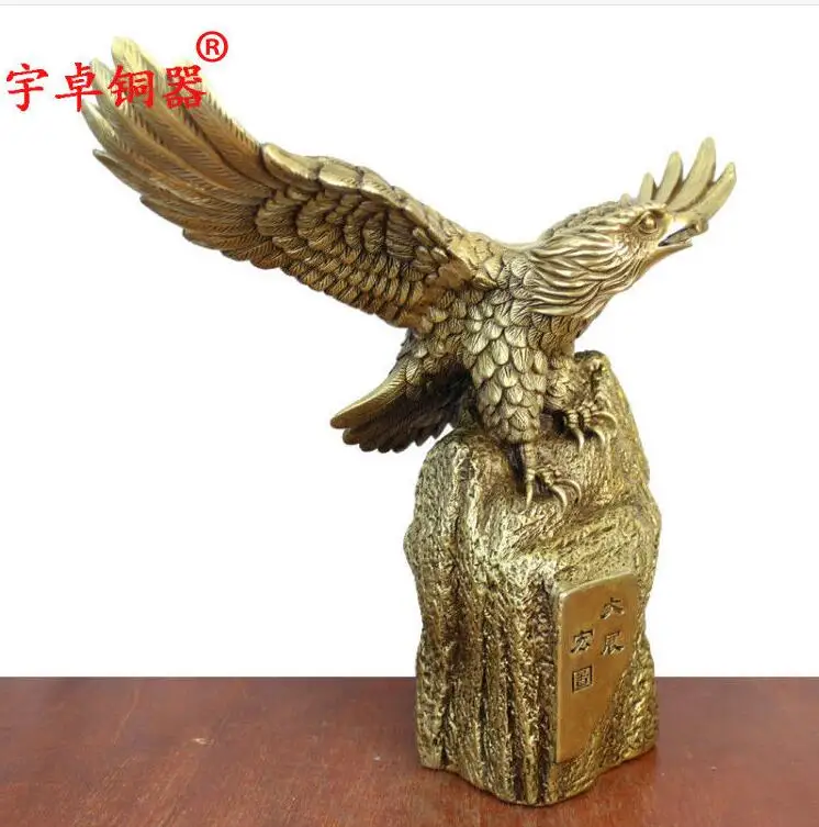16&quot Art Deco Sculpture Flying Eagle Falcon Hawk Bronze Statue | Дом и сад