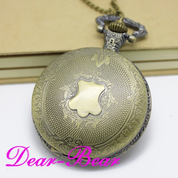 (1021) 12 шт./лот Винтаж щит карманные часы ожерелье|watch necklace|pocket watch necklacepocket |