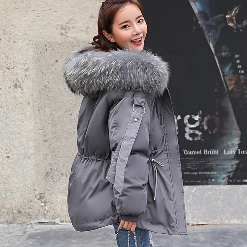 Parkas Mujer 2018 короткая зимняя куртка женская с капюшоном Женская свободная парка
