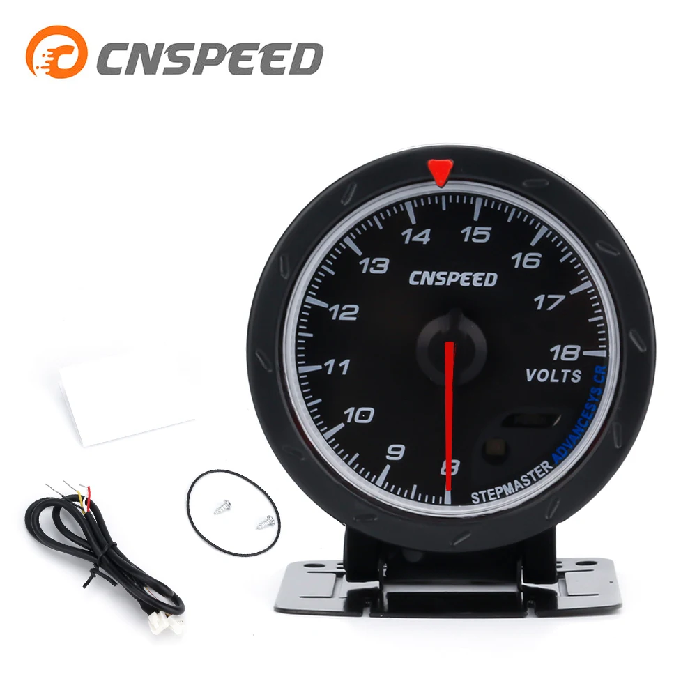 Вольтметр CNSPEED для гоночных автомобилей измеритель напряжения красно белый 8 18 В