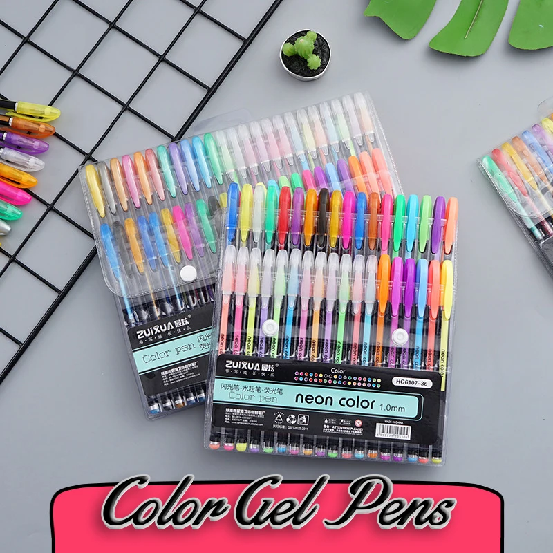 

Color Gel Pen Set Highlighter Metallic Pearl Gel Pens Neutral Pen Kawaii School Supplies Stationery Wholesale Dropshipping