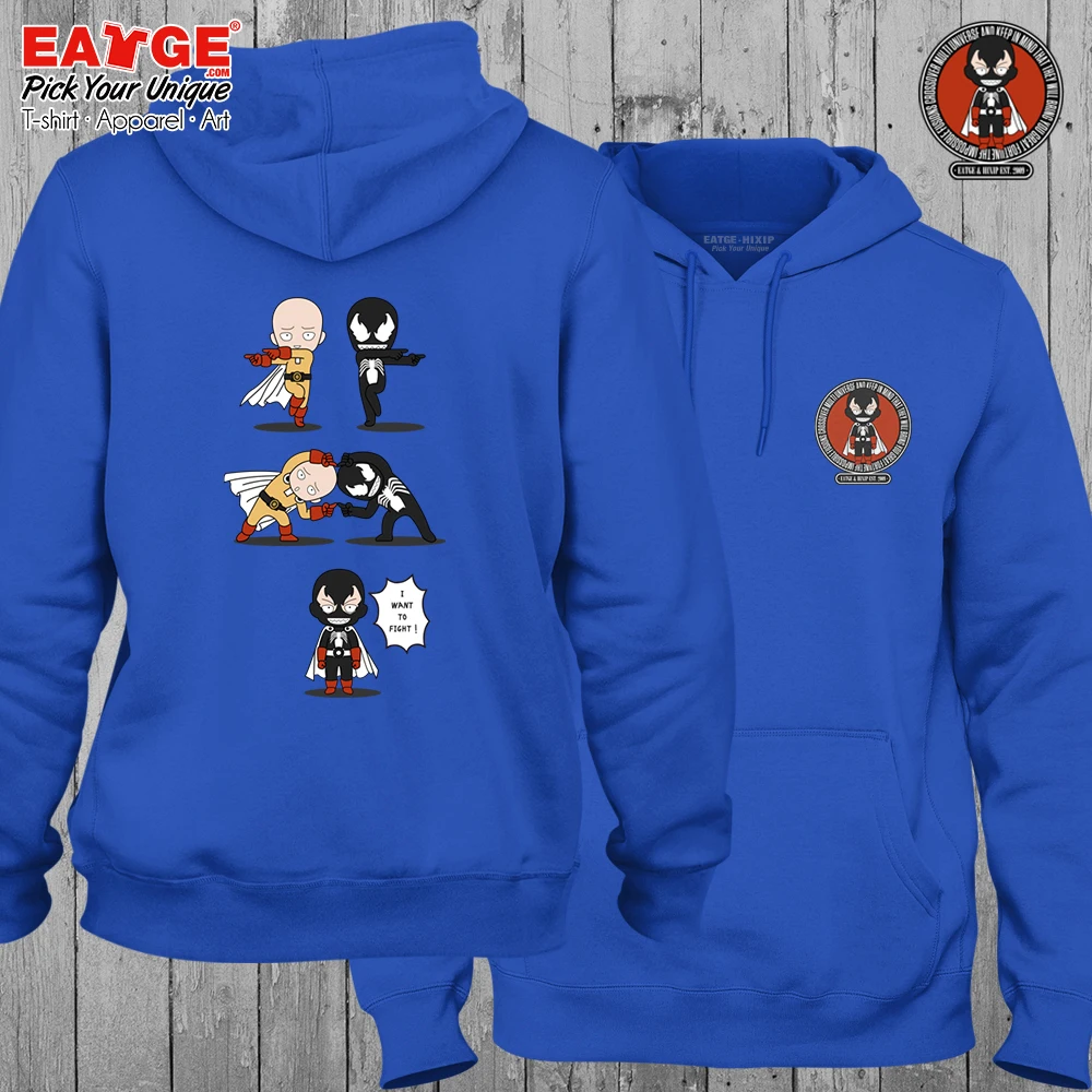 One piece кроссовер One Punch Man крутая уличная одежда Луффи и кофты с капюшоном, посвященные Сайтаме Креативный дизайн женские мужские теплые флисовые толстовки - Цвет: 02-Blue