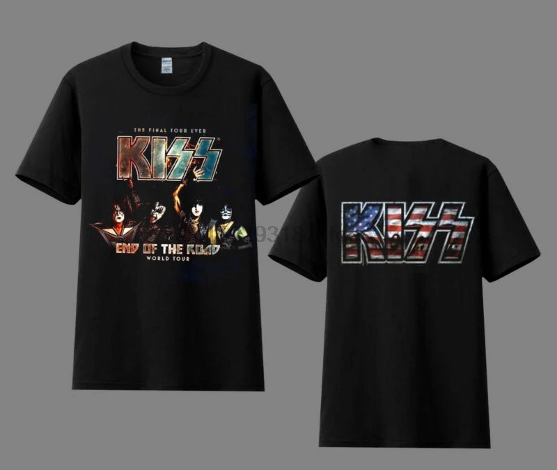 Новая футболка KISS band End of the Road Barrel Tour 2019 финальный Тур EVER|Мужские футболки| |