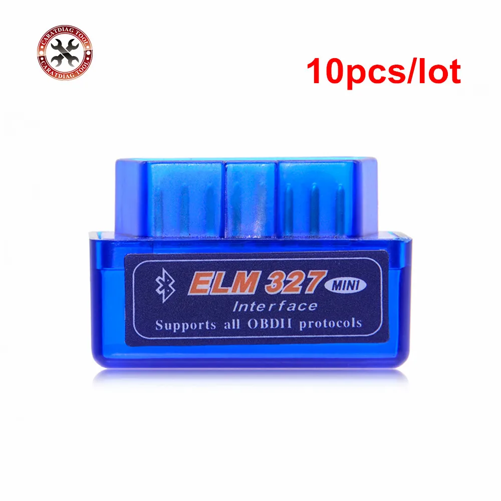 Автомобильный диагностический сканер 10 шт./лот 2019 Bluetooth ELM327 V2.1 OBD2 считыватель
