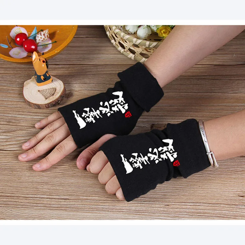 2017 зимние теплые хлопковые перчатки с принтом аниме один удар Мужская перчатка