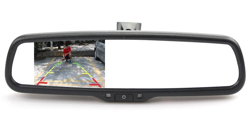 Sinairyu 4," TFT lcd цветной автомобильный монитор заднего зеркала заднего вида со специальным оригинальным кронштейном 2 видеовхода для парковки