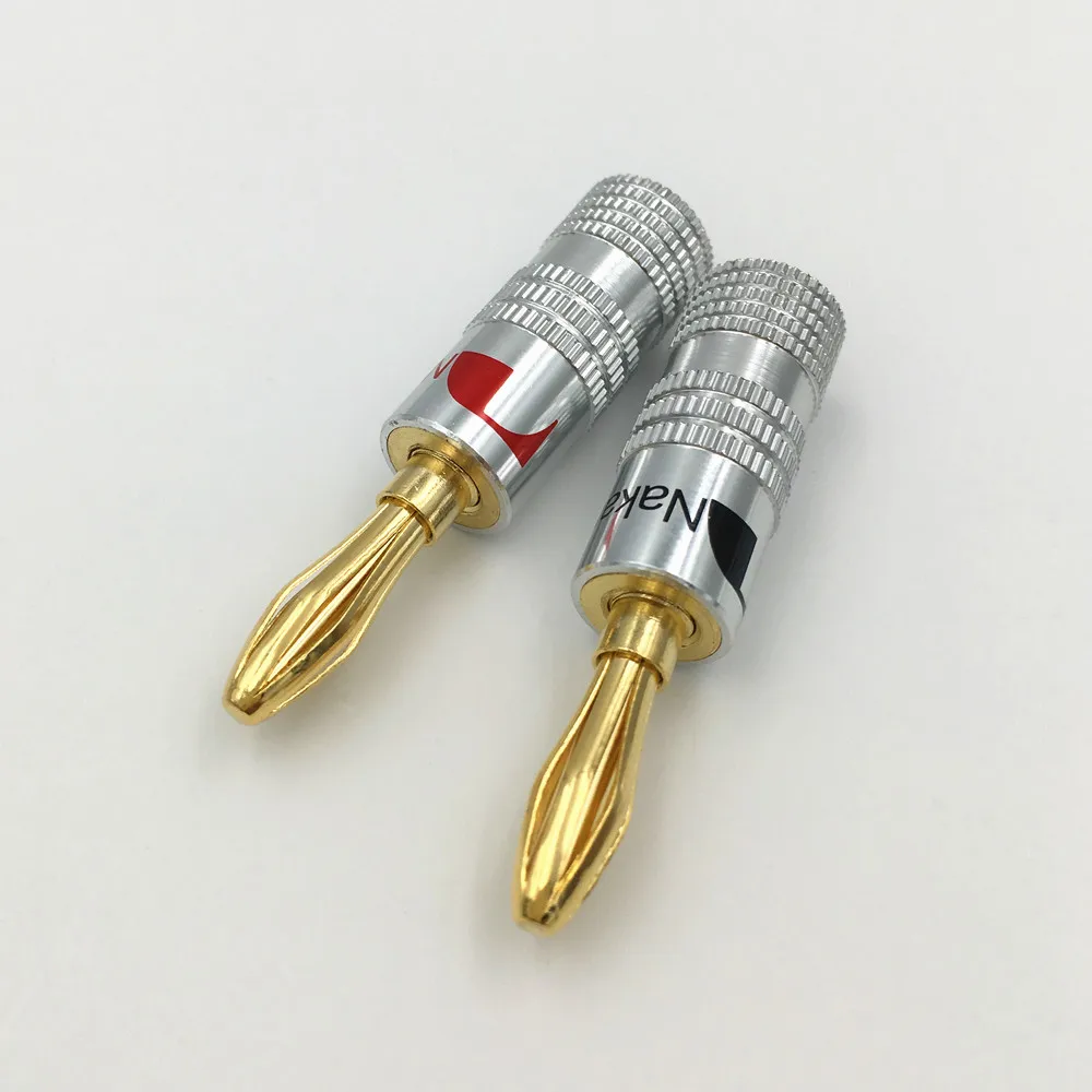Высококачественный динамик Nakamichi 4 мм 8 шт. штекер банан для аудио видео 24K разъем