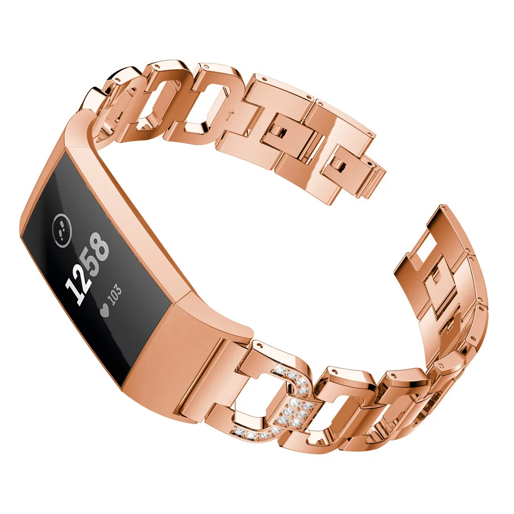 Роскошный блестящий ремешок на запястье для умных часов Fitbit charge 3|Ремешки часов| |