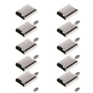 10 шт. кожаные металлические зажимы на молнии для поделок, зажимы для фиксации ХВОСТОВИКОВ, крепежная головка для инструмента с винтами, аксессуары для сумки, новинка