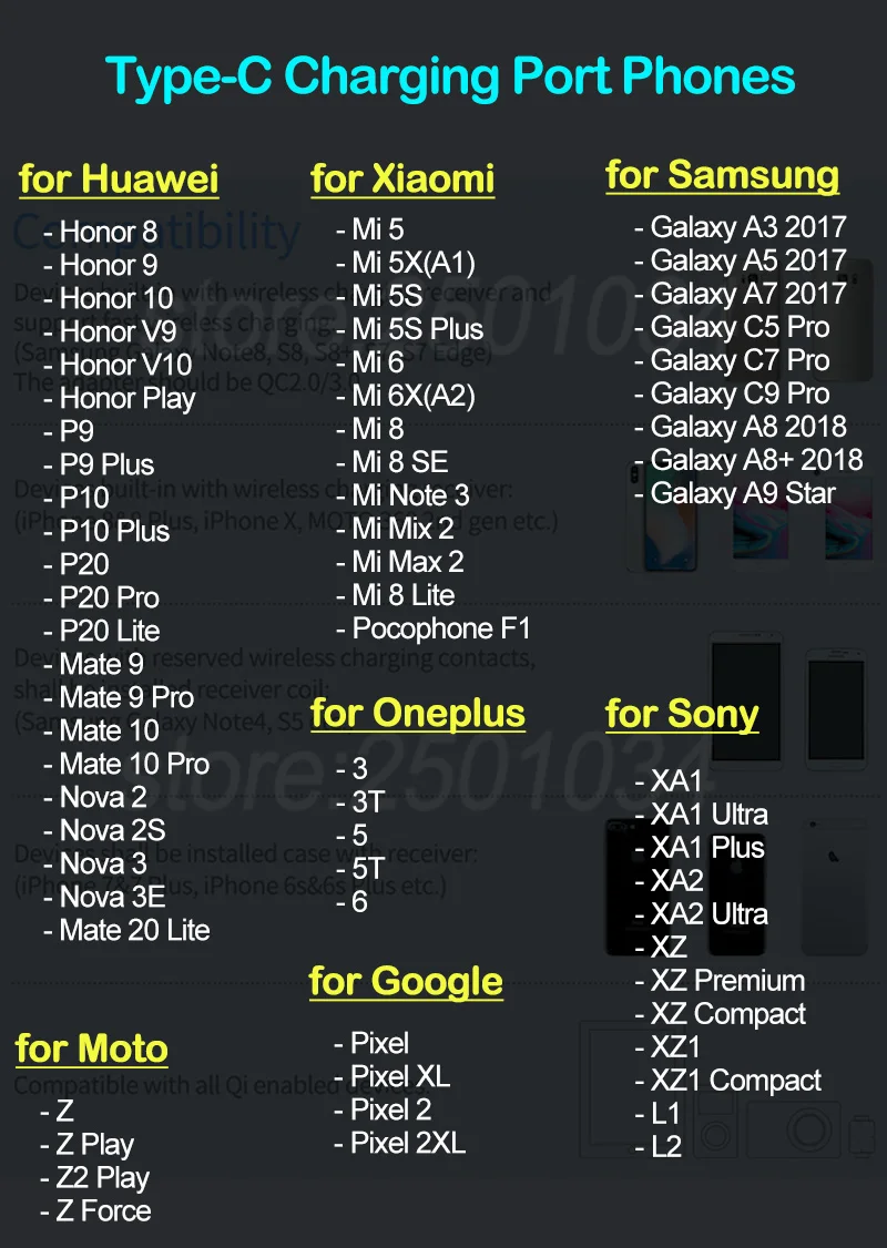 Nillkin Мини Qi Беспроводное зарядное устройство+ usb type C приемник Беспроводная зарядка для huawei Honor 9 10 20 P9 P30 P20 Lite mate 20 9 10 Pro