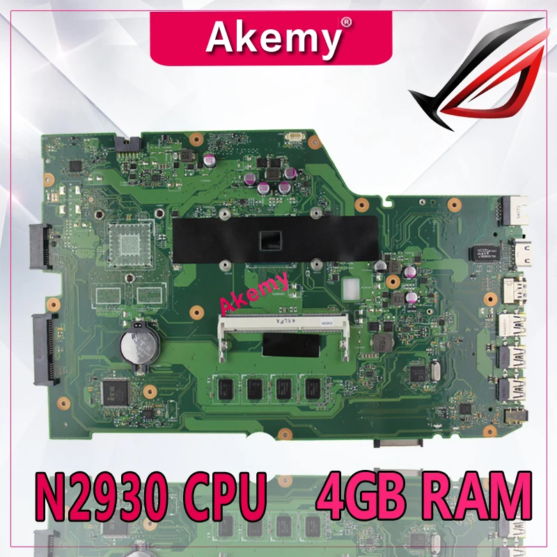 Akemy X751MA 4G/N2930/AS 4 ГБ ОЗУ 90NB0610-R00030 материнская плата REV2.0 для ASUS X751MA X751M X751MD Материнская плата ноутбука протестирована