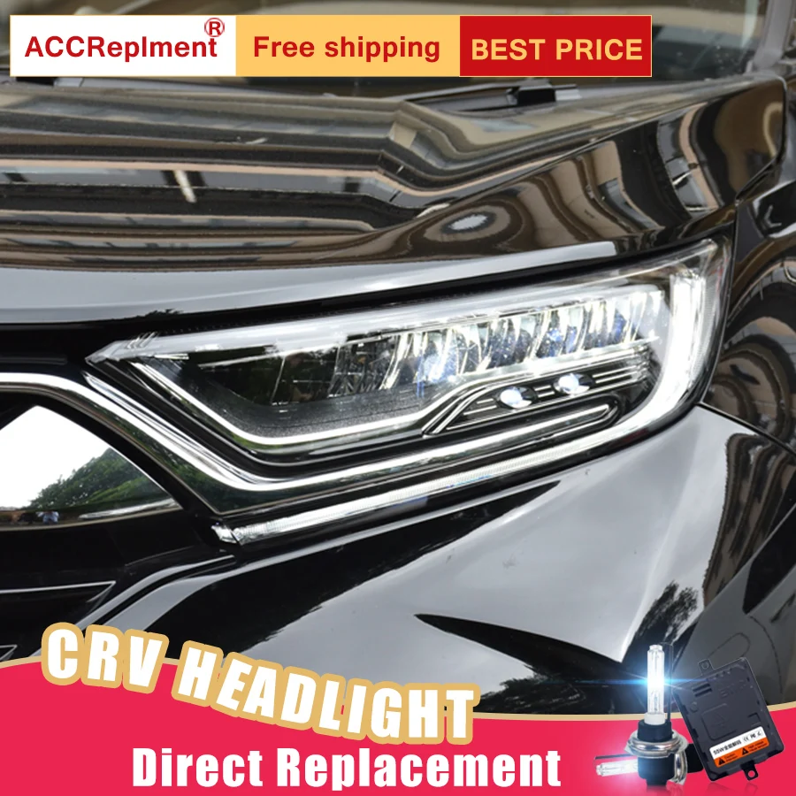 

2Pcs LED Headlights For Honda CRV 2017-2019 led car lights Angel eyes ALL LED KIT Fog lights LED Daytime Running Light