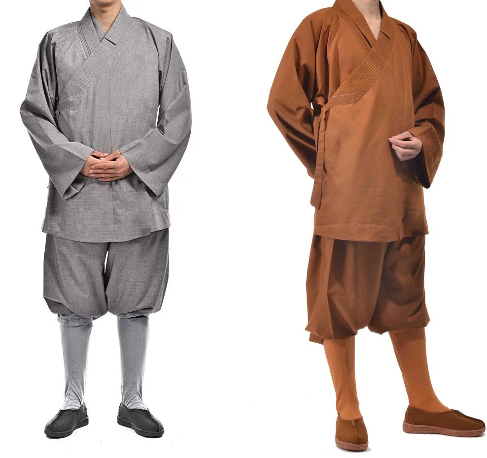 Унисекс Lohan arhat костюмы униформы буддистские монахи дзен шаолин кунг-фу Роба