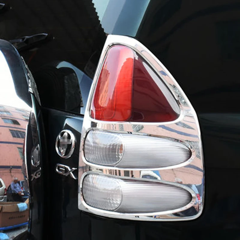 For Toyota Land Cruiser Prado J120 2003 2004 2005 2006 2007 2008 2009 ABS Chrome Taillight Cover Rear Light Frames Trims 2Pcs | Автомобили