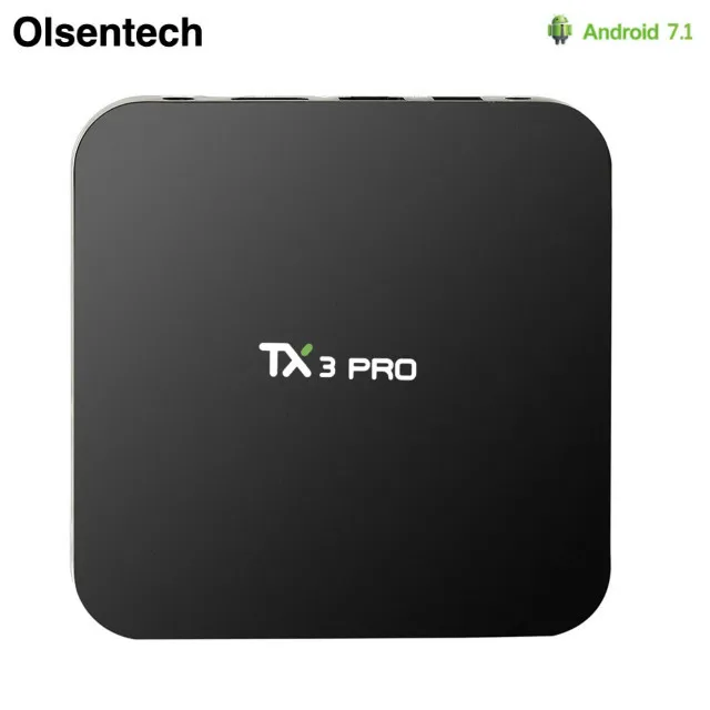 TX3 Pro Smart tv Box 1 + 8 Гб Android 7 четырехъядерный Amlogic S905W 17 полностью загруженный