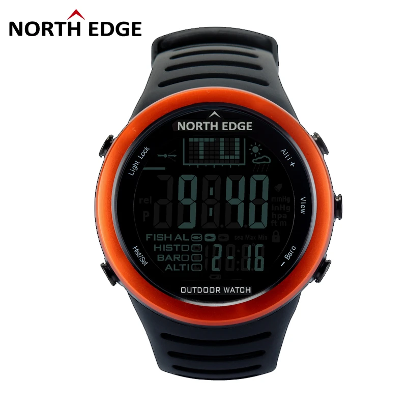 Мужские Цифровые часы NORTHEDGE для рыбалки на открытом воздухе водонепроницаемые