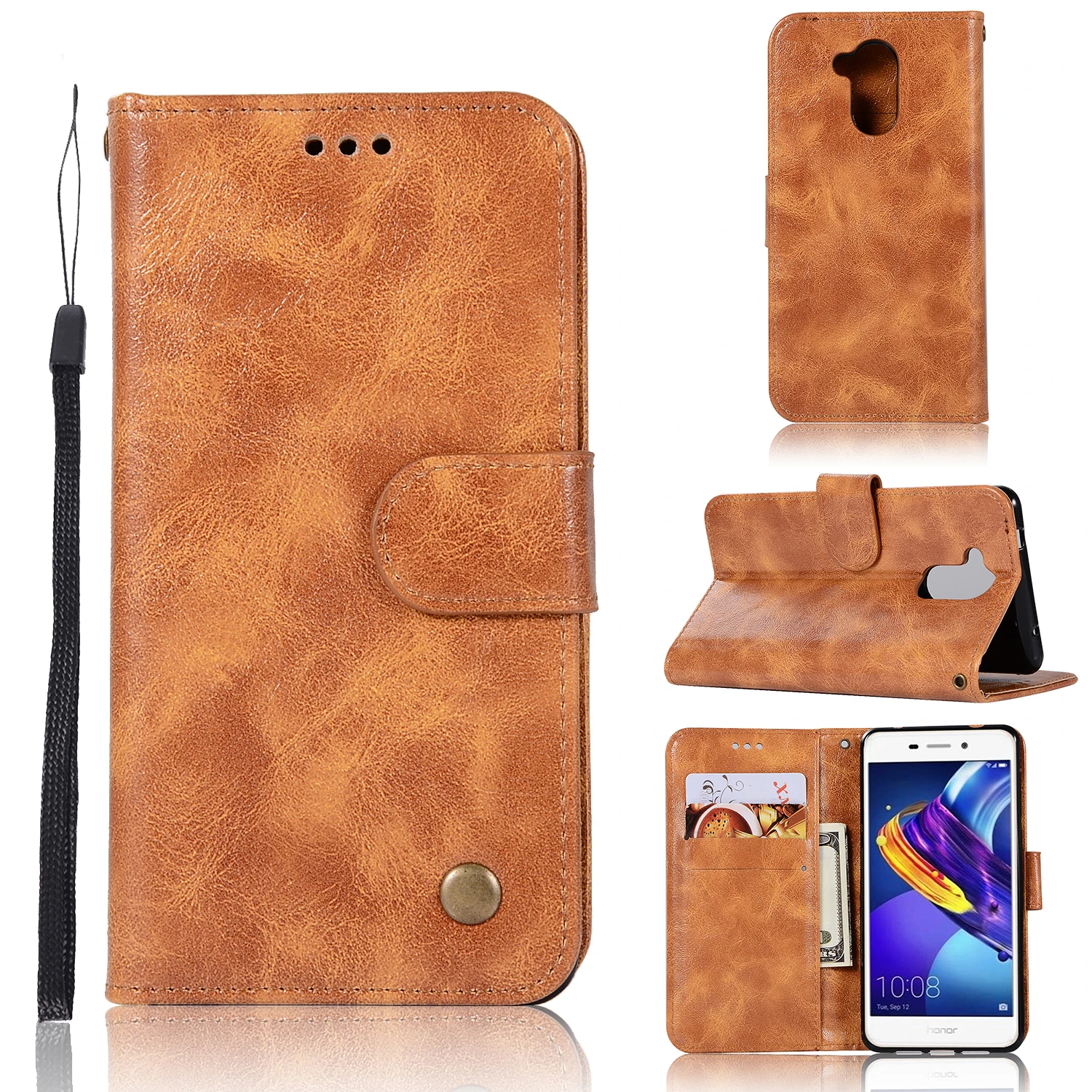 Роскошный Ретро Кожаный чехол для Huawei mate 10 Pro P8 P9 P10 Lite Nova 2i книга флип 9 lite TPU полный