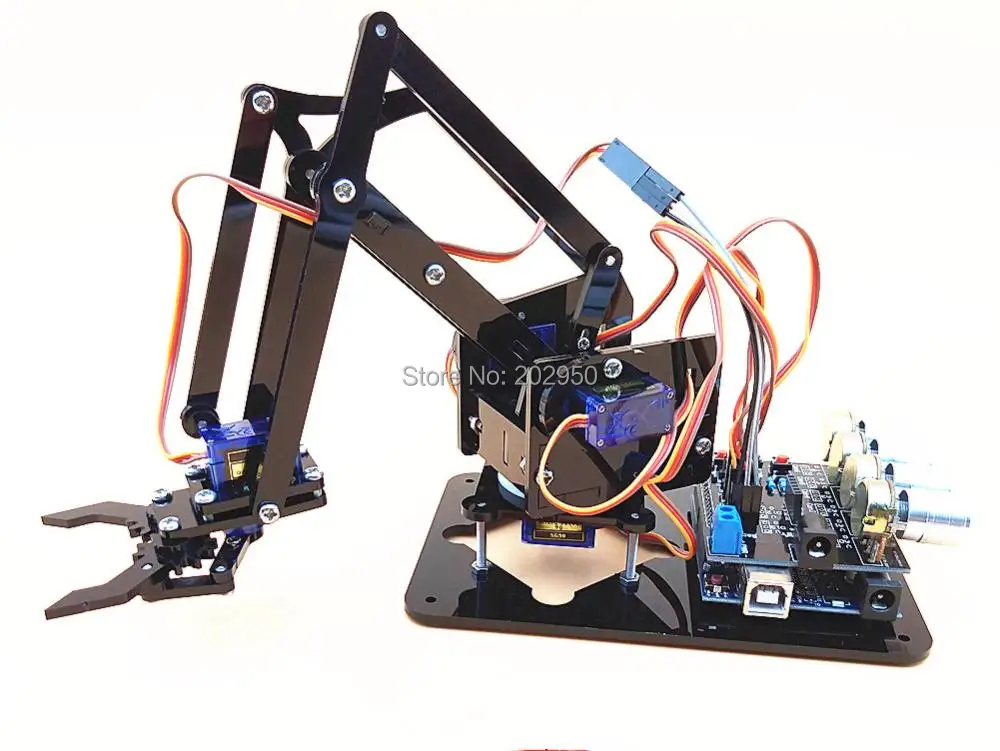 Акриловый ручной робот механика 4 DOF набор для обучения 4DOF DIY Arduino 1