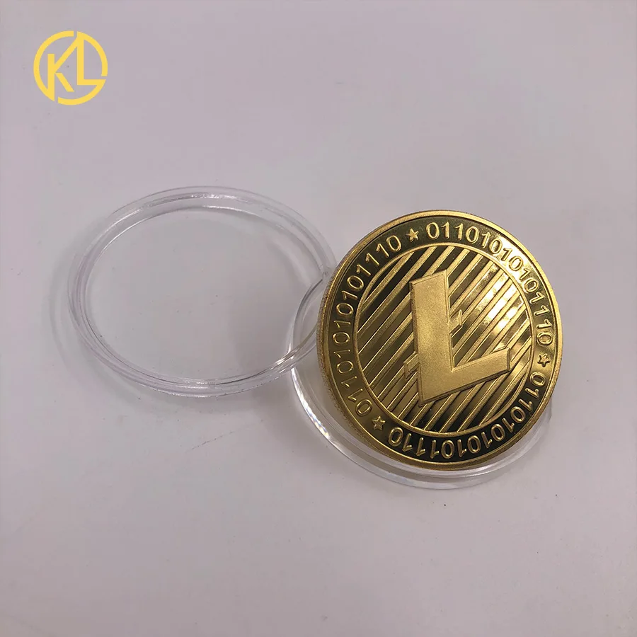 Позолоченная Классическая 1 монета Litecoin CO016 металлическая для биткойнов и