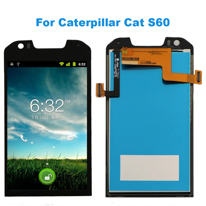 4 7 дюймов для Caterpillar Cat S60 ЖК-дисплей Дисплей Сенсорный экран Digitizer Замена тяга cat s60