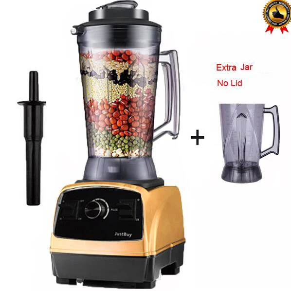 gold jar 2800 Вт 3.3HP BPA FREE 4L профессиональный коммерческий мощный блендер, миксер, соковыжималка с немецким мотором - Цвет: gold jar