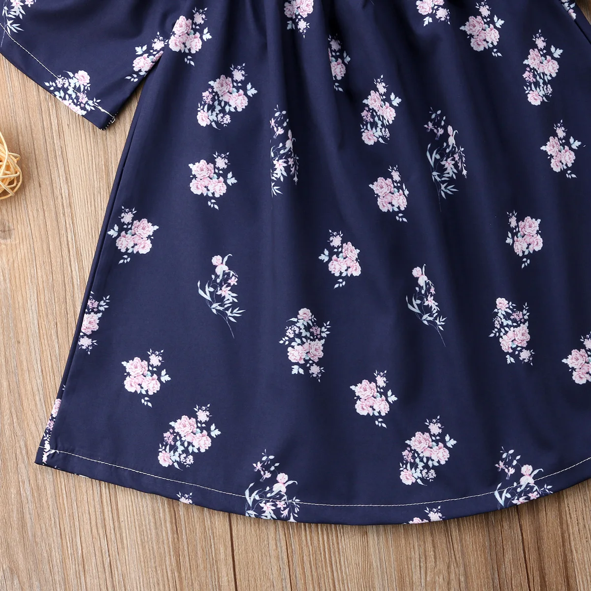 2018 new Toddler Kids Baby Girl Short Sleeve Flower Dress Sundress Outfits Clothes fashion sweet lovely summer print CH | Детская одежда