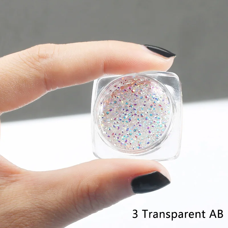 3 Transparent AB 450 шт./кор. SS3 Стекло Стразы маленький Размеры, на плоской подошве, с украшением в виде кристаллов; гвоздевой метод крепления Стразы для ногтей, с изображением 3D украшения камнями - Цвет: 3 Transparent AB