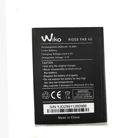 Аккумулятор 2820 мА · ч 3 7 В для Wiko коньков FAB 4G мобильный телефон аккумулятор