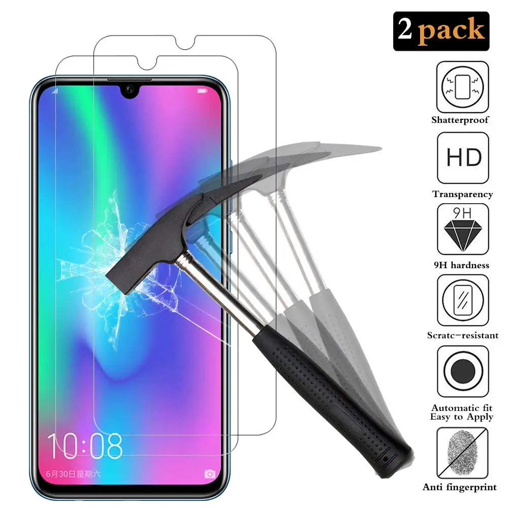 2 шт закаленное стекло для Huawei P Smart 2019 Защитная пленка экрана smart Plus Honor 10 Lite 9H