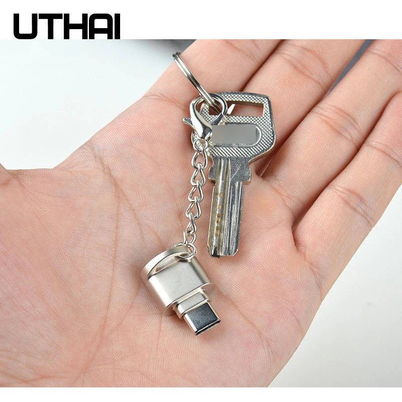 UTHAI C09 mini type C USB3.1 Micro SD кард-ридер TF карта памяти адаптер для Macbook или смартфона с