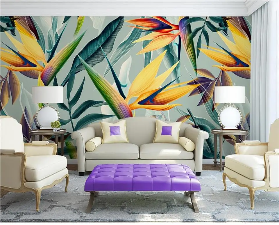 3d обои на заказ фотообои для гостиной великолепный рай птица картина Диван ТВ Фон
