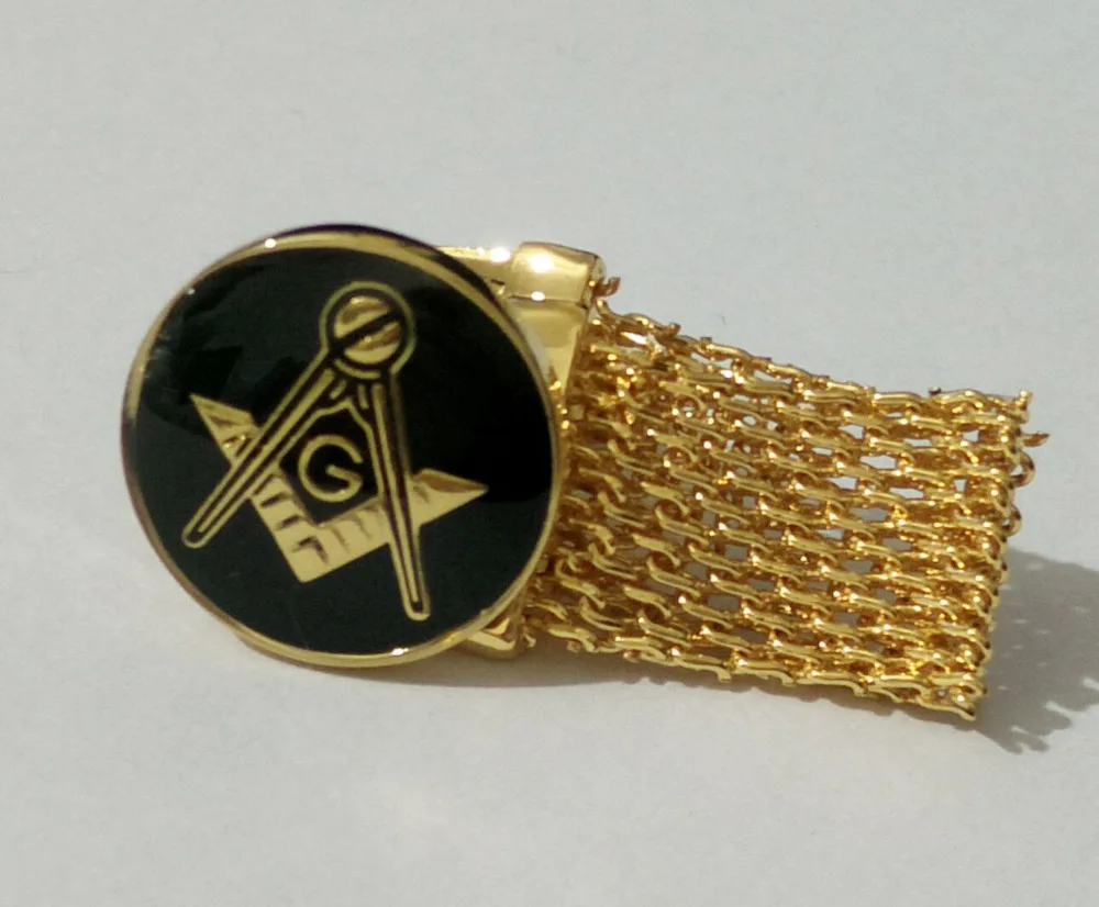 Мужские Запонки Freemasons запонки с символом цепи 15 мм|Зажимы для галстука и запонки|
