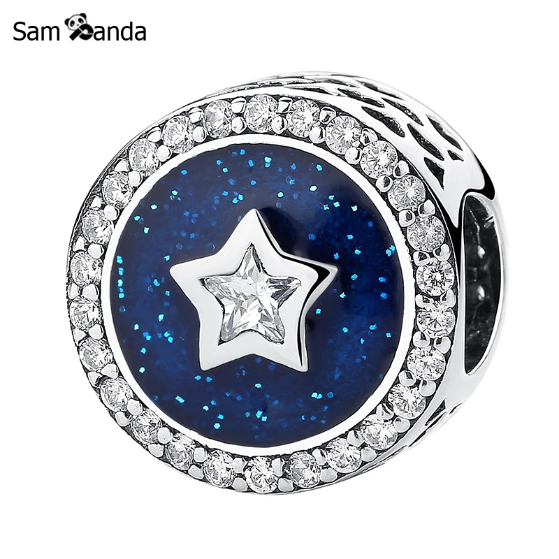 Подлинные искусственные синие эмалированные звезды с прозрачным Цирконом