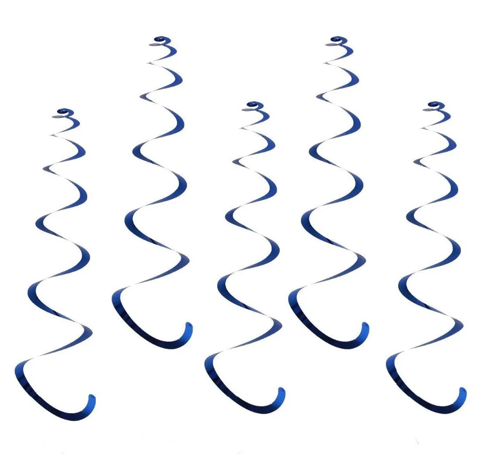 7 pcs/set Pink/Blue Paper Decorations for Girls/Boys Birthday Party Happy Banner Foil Swirls Pom Poms Decor | Дом и сад
