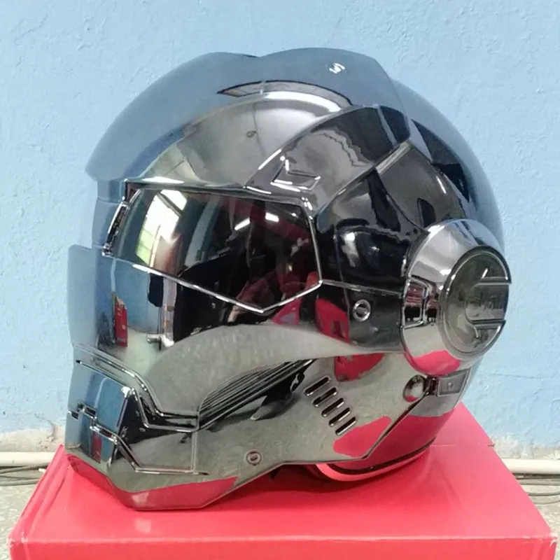 

Masei bike scooter moto electroplate gray iron man helmet motorcycle helmet half helmet open face helmet casque motocross