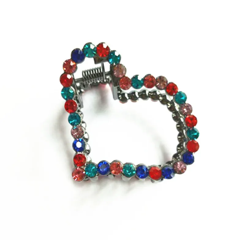 Новинка стразы Кристалл сердце когти для волос женская одежда трендовый