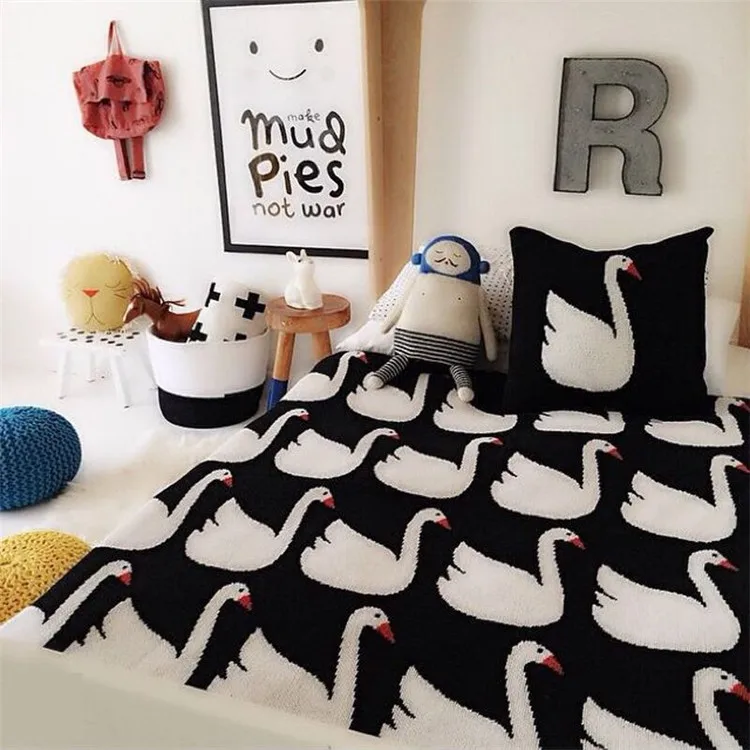 Catoon одеяло из Лебединого пуха 2 размера Хлопковое накидка на